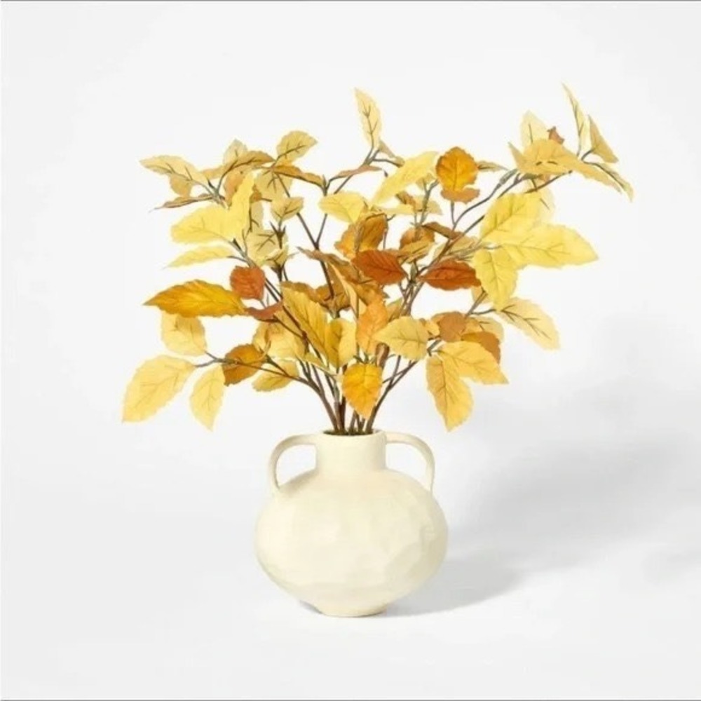 Potted Fall Leaf Arrangement in Vase‎ Yellow – Threshold Studio McGee, Target